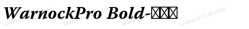 WarnockPro Bold字体转换